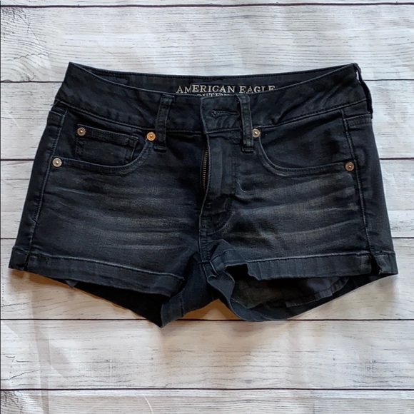 American Eagle Black jean shorts - Picture 1 of 2